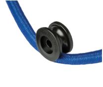 Gancio tondo in plastica per corda elastica